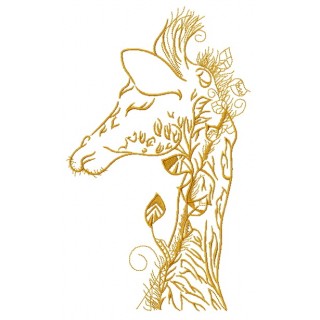 Sleepy giraffe 2 embroidery design - Embroidery Design