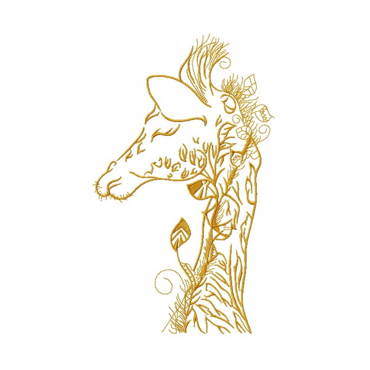 Sleepy giraffe 2 embroidery design - Embroidery Design