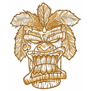 Wooden totem embroidery design - Embroidery Design