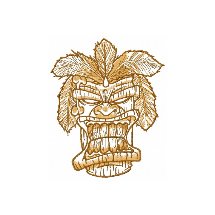 Wooden totem embroidery design - Embroidery Design