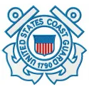 Embroidery design preview of the United States Coast Guard logo, ideal for police and emergency services projects.