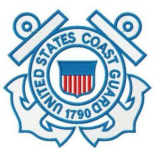 United States coast guard logo embroidery design - Embroidery Design