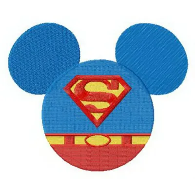 Super Mickey embroidery design featuring a playful character, ideal for stitching on t-shirts and hoodies.