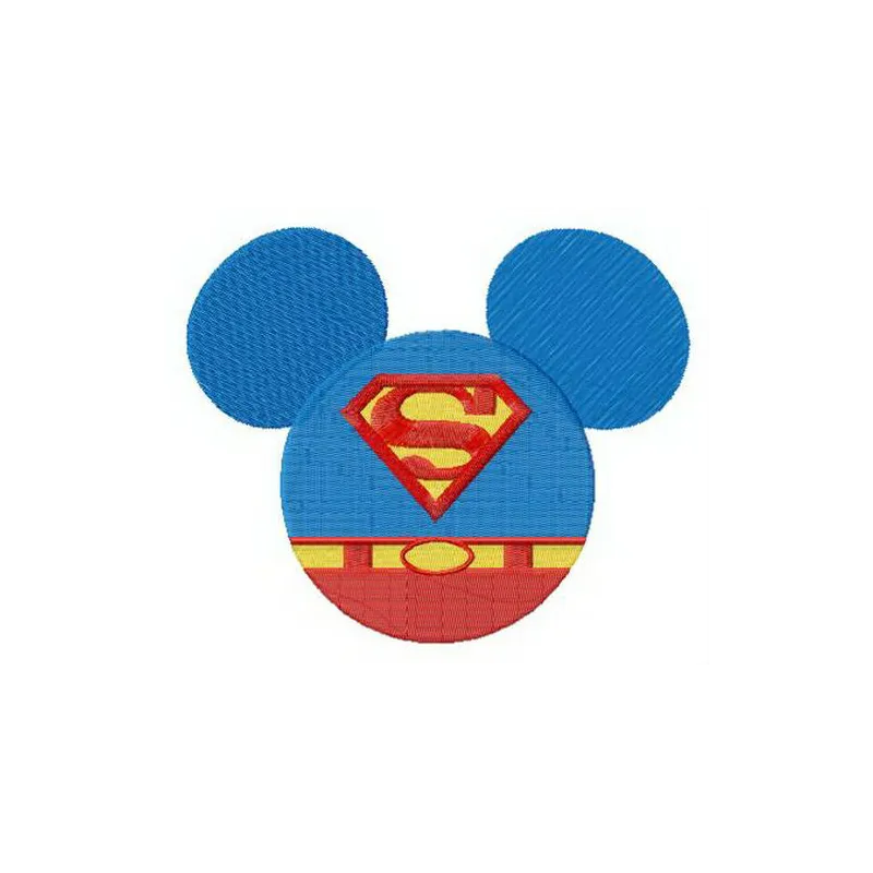 Super Mickey embroidery design featuring a playful character, ideal for stitching on t-shirts and hoodies.