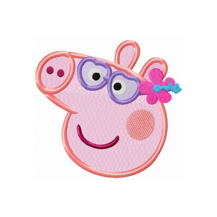 Pig on vacation embroidery design - Embroidery Design