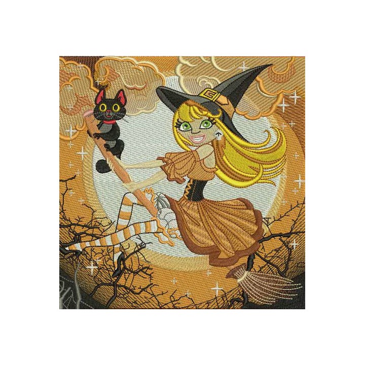 My wonderful witch embroidery design - Embroidery Design