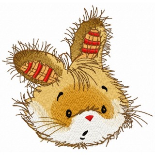 Surprised bunny embroidery design - Embroidery Design