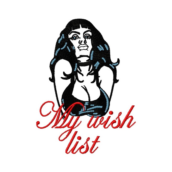 Christmas wish list embroidery design - Embroidery Design