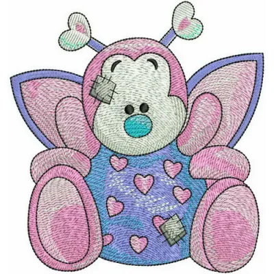 Passion embroidery design featuring intricate bug and insect motifs, perfect for creative stitching projects.