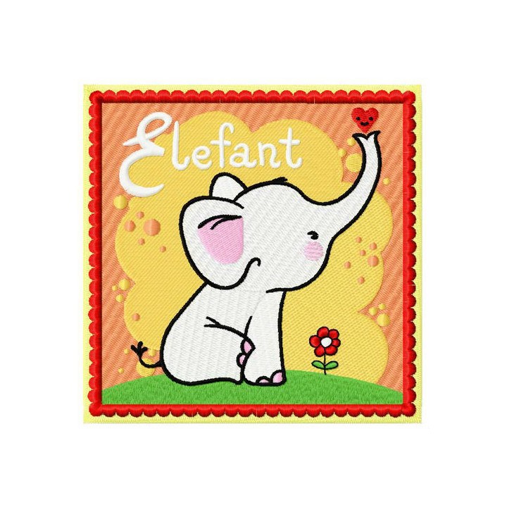 Elephant embroidery design - Embroidery Design