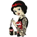 Modern Snow White embroidery design showcasing a whimsical princess motif, ideal for crafting on garments and home decor.