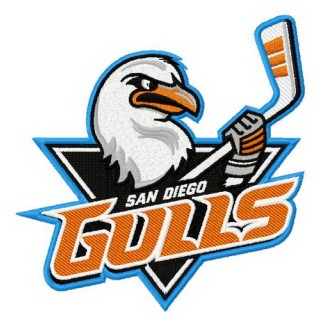 San Diego Gulls logo embroidery design - Embroidery Design