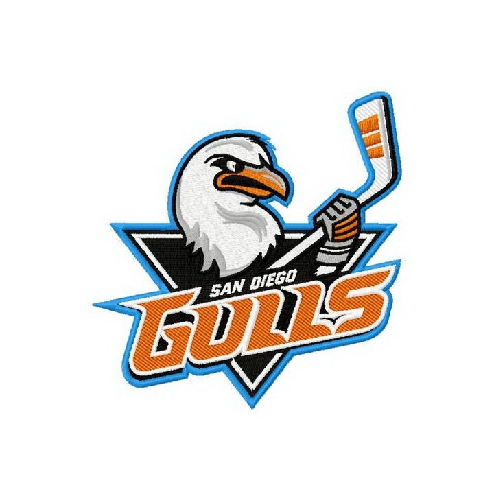 San Diego Gulls logo embroidery design - Embroidery Design