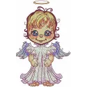 Preview of a cute angel embroidery design featuring delicate details, perfect for embellishing various projects.