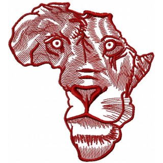 Africa lion 3 embroidery design - Embroidery Design