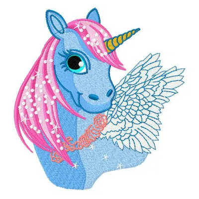 Preview of the Unicorn 4 embroidery design featuring a whimsical unicorn motif for creative stitching projects.