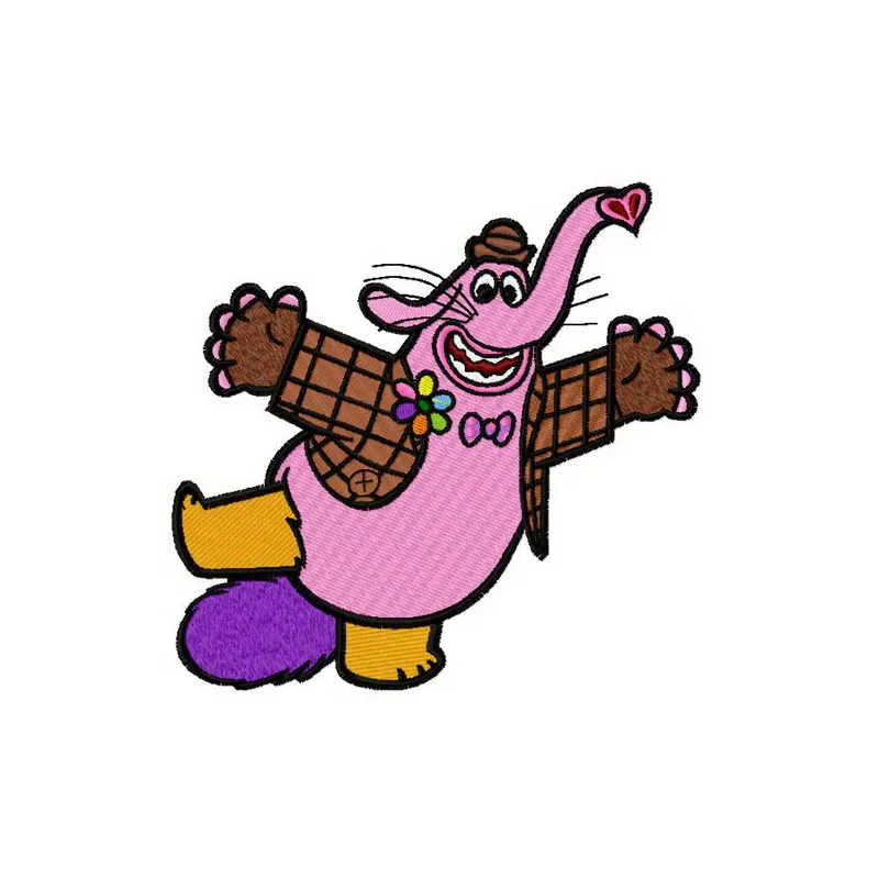 Bing Bong embroidery design from Inside Out, featuring a whimsical character ideal for stitching on t-shirts or tote bags.