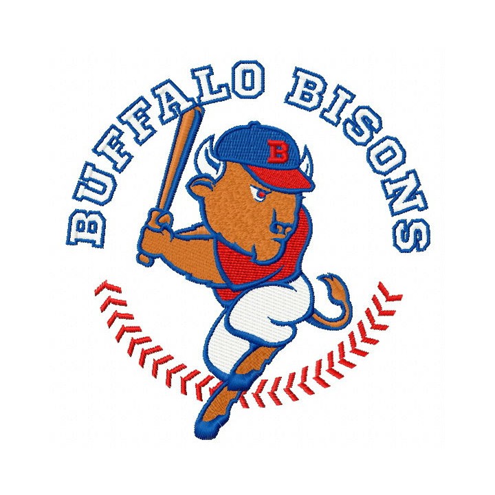 Buffalo Bisons logo 2 embroidery design - Embroidery Design