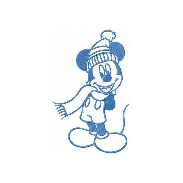 Mickey Mouse ready for autumn embroidery design - Embroidery Design