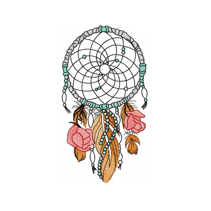 Romantic dreamcatcher 2 embroidery design - Embroidery Design