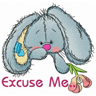 Excuse me 3 embroidery design - Embroidery Design