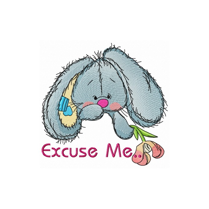 Excuse me 3 embroidery design - Embroidery Design