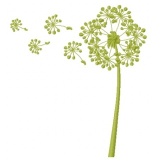 Dandelion flying embroidery design - Embroidery Design