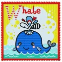 Whale 2 embroidery design showcasing a charming sea life motif, ideal for stitching on t-shirts and tote bags.