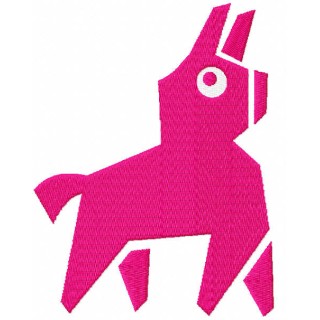 Pink llama embroidery design - Embroidery Design