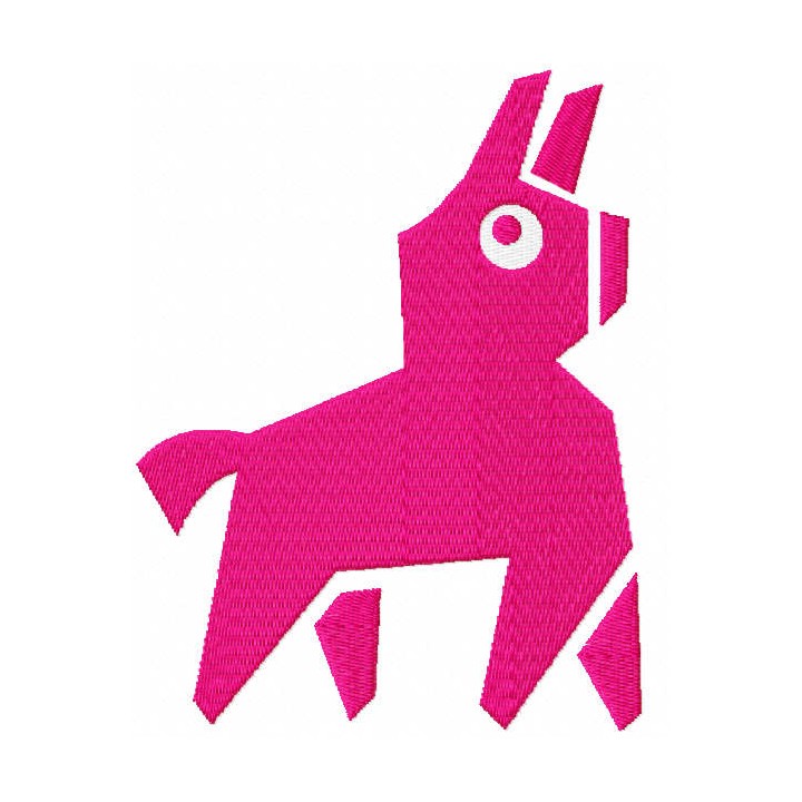Pink llama embroidery design - Embroidery Design