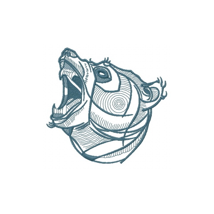 Bear roars 3 embroidery design - Embroidery Design