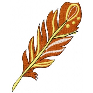 Orange feather 2 embroidery design - Embroidery Design