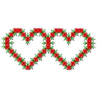 Two hearts 2 embroidery design - Embroidery Design