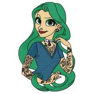 Modern Jasmine embroidery design - Embroidery Design