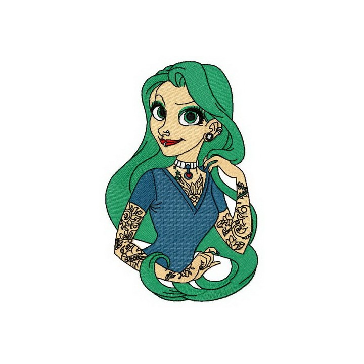 Modern Jasmine embroidery design - Embroidery Design