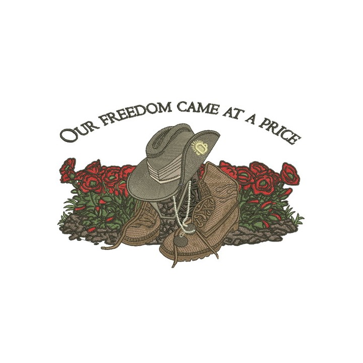 Our freedom came at a price 2 embroidery design - Embroidery Design