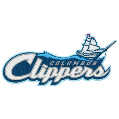 Columbus Clippers logo 2 embroidery design showcasing a vibrant baseball emblem for stitching on apparel.