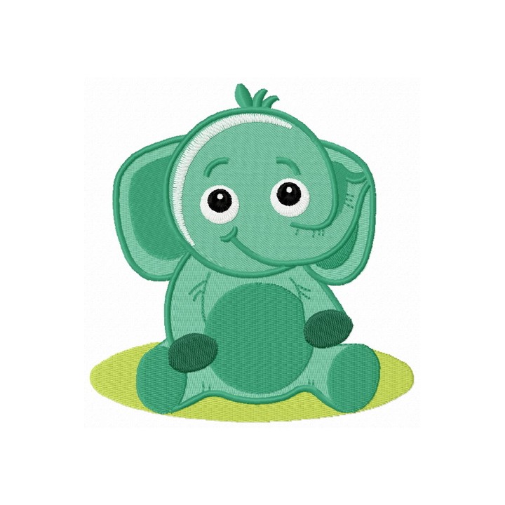 Cute elephant embroidery design - Embroidery Design