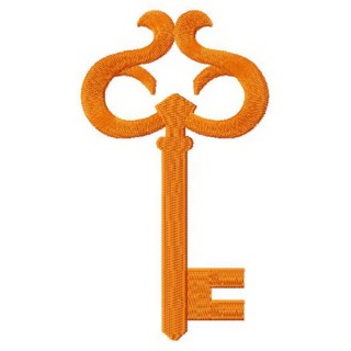 Golden key embroidery design - Embroidery Design