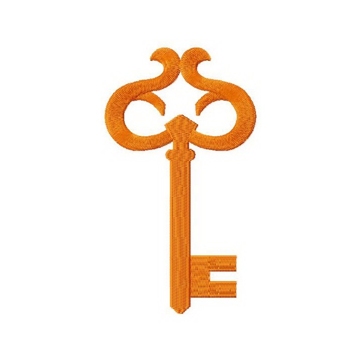 Golden key embroidery design - Embroidery Design