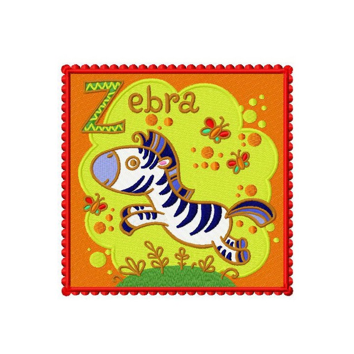 Zebra 2 embroidery design - Embroidery Design