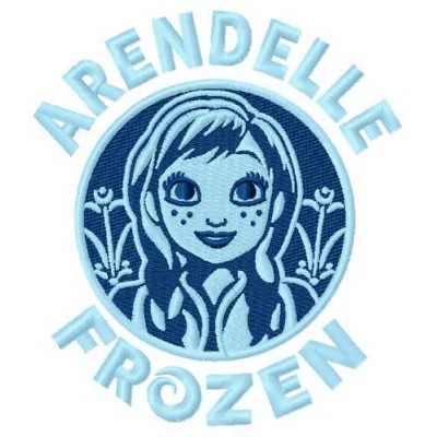 Arendelle Frozen embroidery design featuring beloved characters and motifs for creative stitching projects.