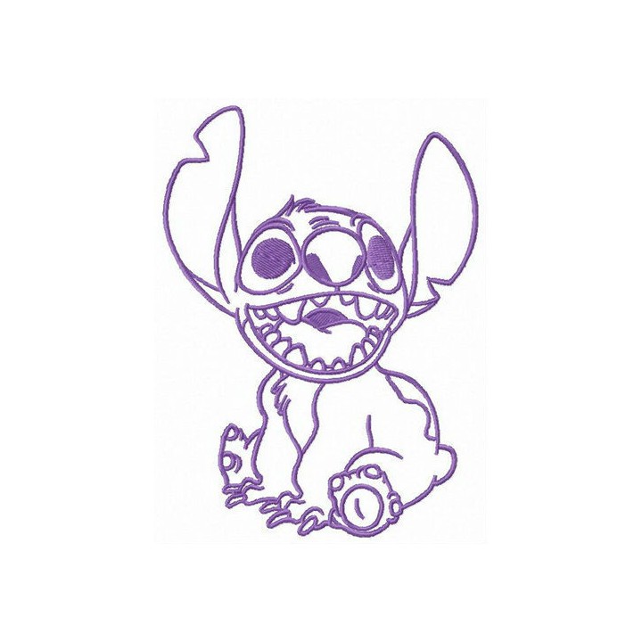 Stitch waiting for Lilo embroidery design - Embroidery Design