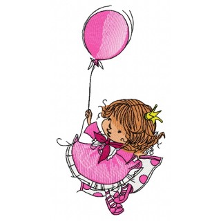 Girl's 2nd birthday 2 embroidery design - Embroidery Design