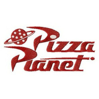 Pizza Planet alternative logo embroidery design - Embroidery Design