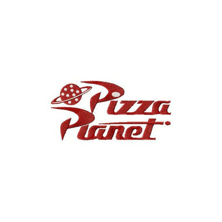 Pizza Planet alternative logo embroidery design - Embroidery Design
