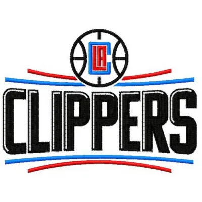 Los Angeles Clippers logo 2 embroidery design showcasing the team's emblem, ideal for sports apparel and accessories.