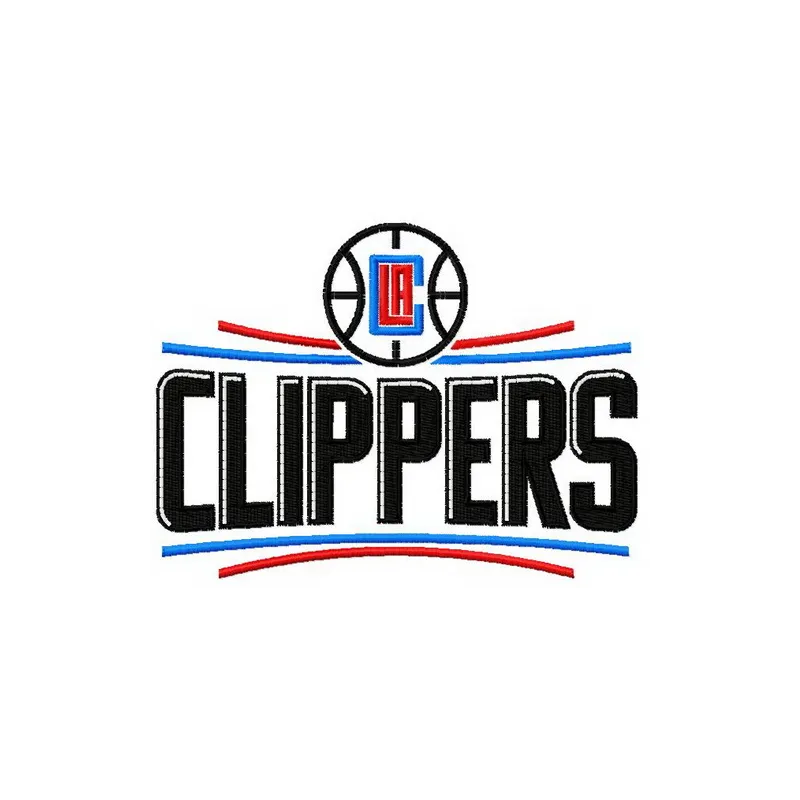Los Angeles Clippers logo 2 embroidery design showcasing the team's emblem, ideal for sports apparel and accessories.