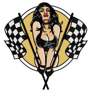 Checkered flags embroidery design - Embroidery Design