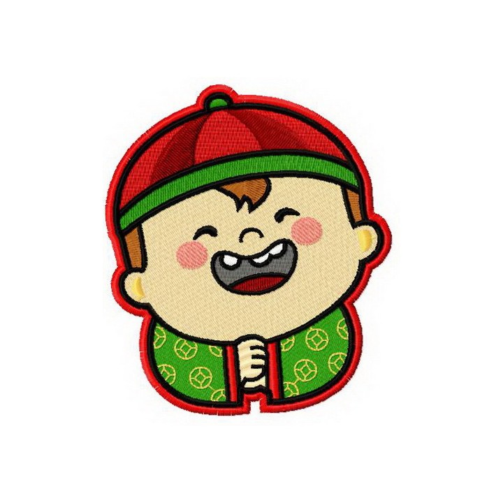 Chinese boy embroidery design - Embroidery Design